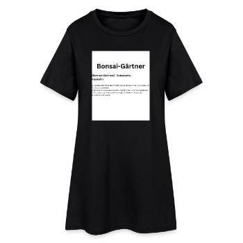 Bonsai Gärtner: Miniaturwald - Frauen T-Shirt-Kleid - Schwarz - Vorne