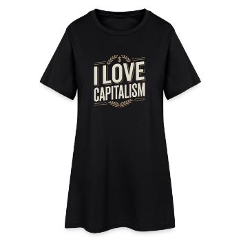 I Love Capitalism Unternehmer Aktien Kapitalismus - Frauen T-Shirt-Kleid - Schwarz - Vorne