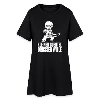 tKleiner Gürtel Großer Wille – Karate Kind - Frauen T-Shirt-Kleid - Schwarz - Vorne