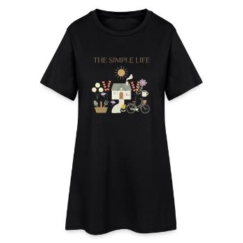 The Simple Life Cottage Garden - Women’s T-Shirt Dress - black - Front