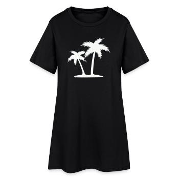 Palm Island Silhouette - Women’s T-Shirt Dress - black - Front