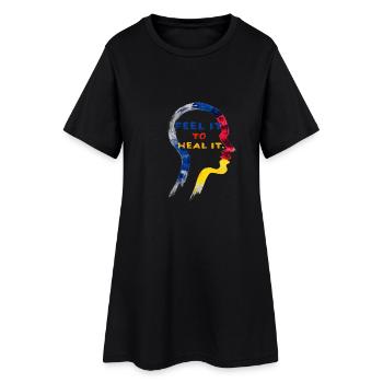 Fühle es, um es zu heilen ACT-Therapie - Frauen T-Shirt-Kleid - Schwarz - Vorne