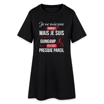 Je Ne Suis Pas Parfait Mais Je Suis Supporter D... - Robe T-shirt Femme - noir - Devant