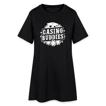 Casino Gambler Casino Buddies Gambling - Frauen T-Shirt-Kleid - Schwarz - Vorne