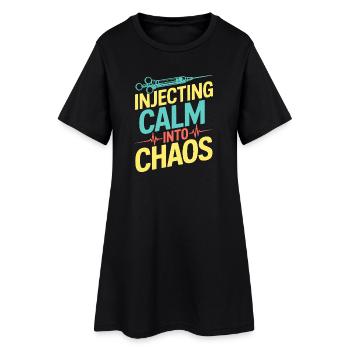 Anesthesiologist Calm Into Chaos Anesthesia - Frauen T-Shirt-Kleid - Schwarz - Vorne