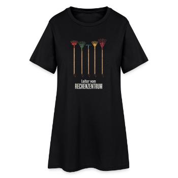 Leiter vom Rechenzentrum Gartenoutfit Gartenarbeit - Frauen T-Shirt-Kleid - Schwarz - Vorne