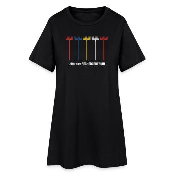 Leiter vom Rechenzentrum Gärtner Gärtnerin Garten - Frauen T-Shirt-Kleid - Schwarz - Vorne