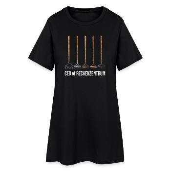 CEO of Rechenzentrum Gärtner Gärtnerin Garten - Frauen T-Shirt-Kleid - Schwarz - Vorne