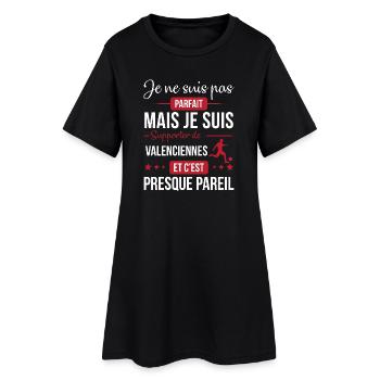 Je Ne Suis Pas Parfait Mais Je Suis Supporter D... - Robe T-shirt Femme - noir - Devant