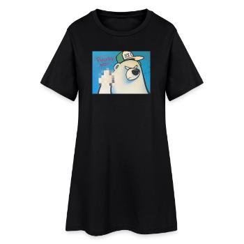 Du versiegelst - Frauen T-Shirt-Kleid - Schwarz - Vorne