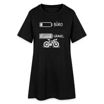 Büro Akku Gravelbike - Frauen T-Shirt-Kleid - Schwarz - Vorne