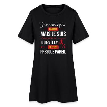 Je Ne Suis Pas Parfait Mais Je Suis Supporter D... - Robe T-shirt Femme - noir - Devant