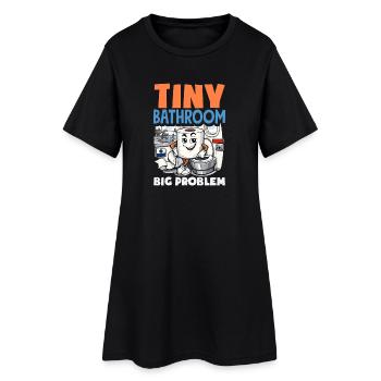 Das Einsteigen In Flugzeuge lustig - Frauen T-Shirt-Kleid - Schwarz - Vorne