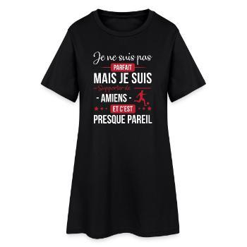 Je Ne Suis Pas Parfait Mais Je Suis Supporter D... - Robe T-shirt Femme - noir - Devant