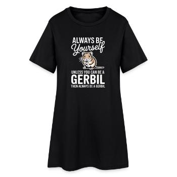 Mongolian racing rat sayings gerbil gift - Women’s T-Shirt Dress - black - Front