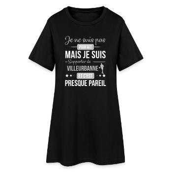 Je Ne Suis Pas Parfait Mais Je Suis Supporter D... - Robe T-shirt Femme - noir - Devant