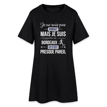 Je Ne Suis Pas Parfait Mais Je Suis Supporter D... - Robe T-shirt Femme - noir - Devant