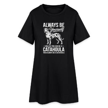 Louisiana Catahoula Leopard Dog Saying Gift - Women’s T-Shirt Dress - black - Front