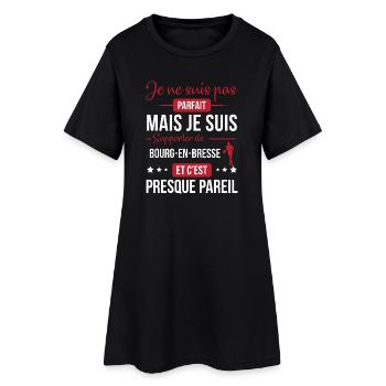 Je Ne Suis Pas Parfait Mais Je Suis Supporter D... - Robe T-shirt Femme - noir - Devant