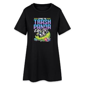 Gamer Gaming Cat Video Game - Women’s T-Shirt Dress - black - Front