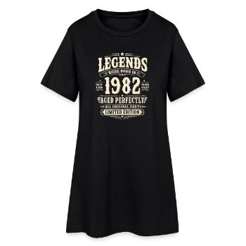 44. Geburtstag Geschenk Mann 1982 Vintage Retro - Frauen T-Shirt-Kleid - Schwarz - Vorne