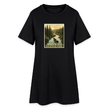 Spreewald Vintage Poster | Brandenburg - Frauen T-Shirt-Kleid - Schwarz - Vorne