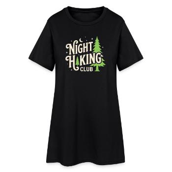 Outdoor Adventure - Night Hiking Club - Women’s T-Shirt Dress - black - Front