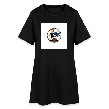 Kleiner Murmel Große Träume - Frauen T-Shirt-Kleid - Schwarz - Vorne