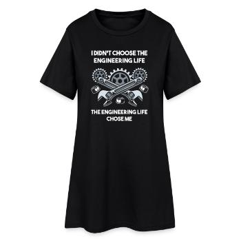 Ingenieur Student - Frauen T-Shirt-Kleid - Schwarz - Vorne