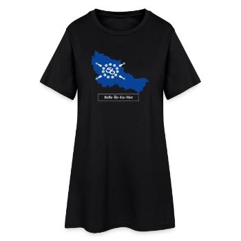 Belle-Ile-En-Mer  - Robe T-shirt Femme - noir - Devant