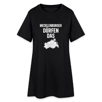 Mecklenburg Dürfen Das - Frauen T-Shirt-Kleid - Schwarz - Vorne