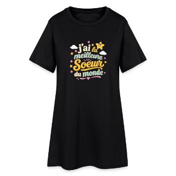 La Meilleure Sœur Du Monde - Humour Famille - Robe T-shirt Femme - noir - Devant