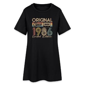 40. Geburtstag, 40 Jahre - Frauen T-Shirt-Kleid - Schwarz - Vorne