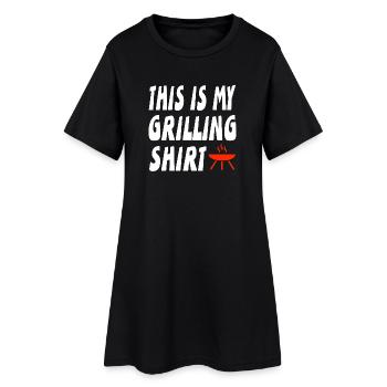 Grillen - Frauen T-Shirt-Kleid - Schwarz - Vorne