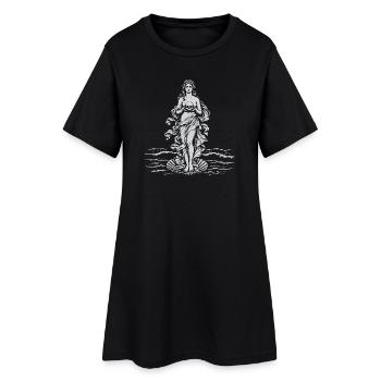 Venus-Göttin mit Schädel auf See - Frauen T-Shirt-Kleid - Schwarz - Vorne
