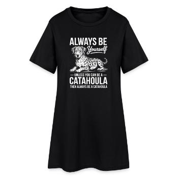 Cadeau de la parole du chien léopard Catahoula de Louisiane - Robe T-shirt Femme - noir - Devant