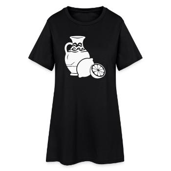 Zitrusvase Stillleben Keramik - Frauen T-Shirt-Kleid - Schwarz - Vorne