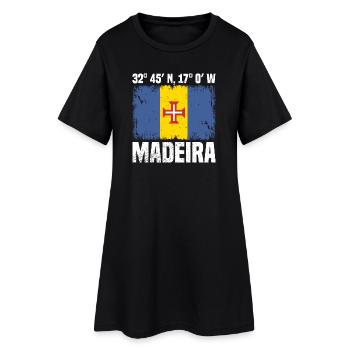 Madeira Coordinates - Women’s T-Shirt Dress - black - Front