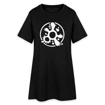 Protozoenfragment-Logo (Weiß) - Frauen T-Shirt-Kleid - Schwarz - Vorne