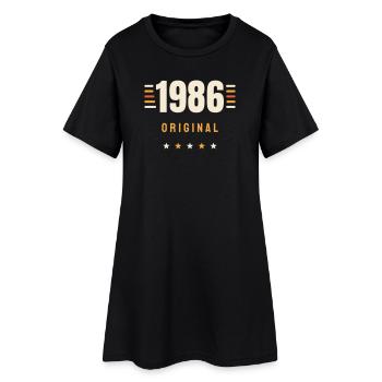 Cadeau original rétro rétro de 40 ans 1986 - Robe T-shirt Femme - noir - Devant