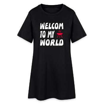 Grillen - Frauen T-Shirt-Kleid - Schwarz - Vorne