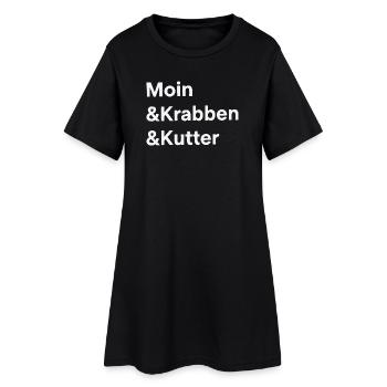 Hello Crab Cutter North Sea Coast Hamburg - Frauen T-Shirt-Kleid - Schwarz - Vorne
