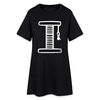 Kratzbaum Katze Geschenk - Frauen T-Shirt-Kleid - Schwarz - Vorne