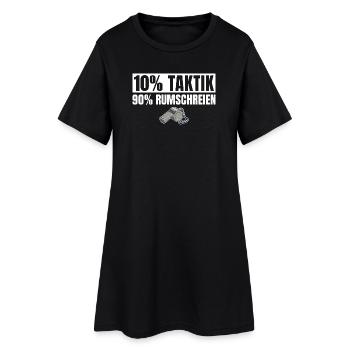 Fußballtrainer 10% Taktik 90% Rumschreien - Frauen T-Shirt-Kleid - Schwarz - Vorne