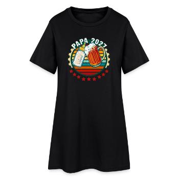 Vater 2027 Bekanntgabe Schwangerschaftsvater in Planung - Frauen T-Shirt-Kleid - Schwarz - Vorne