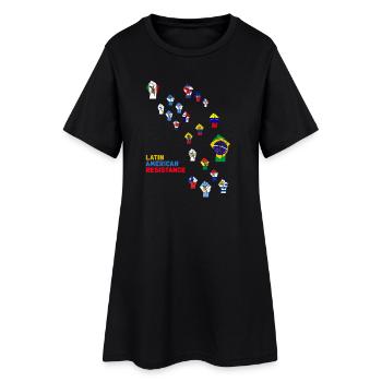 Mosaik des lateinamerikanischen Widerstands - Frauen T-Shirt-Kleid - Schwarz - Vorne