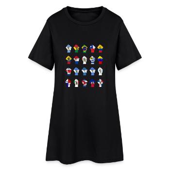 Lateinamerikanischer Widerstand - Frauen T-Shirt-Kleid - Schwarz - Vorne