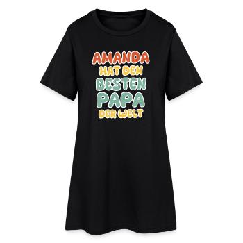 Spruch Amanda - Frauen T-Shirt-Kleid - Schwarz - Vorne