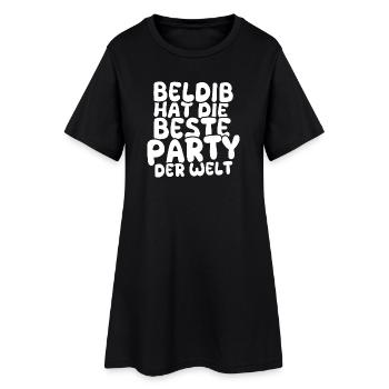 Feiern Beldib - Frauen T-Shirt-Kleid - Schwarz - Vorne
