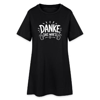 Danke, das war's! - Frauen T-Shirt-Kleid - Schwarz - Vorne